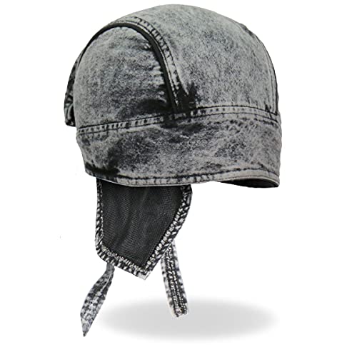 Hot Leathers HWH1107 Charcoal Dye Denim Headwrap3