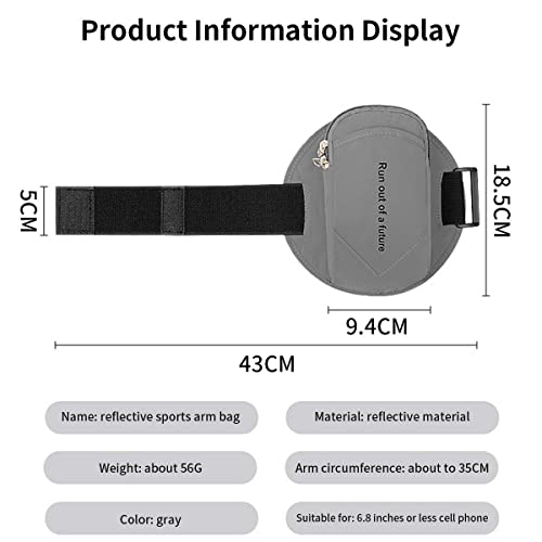 Image of ZIBUYU Waterproof Sport Armband Cell Phone Armband | Adjustable Band Fit for All Below 6.8? Cellphone | Waterproof & Anti-Sweat Fabric | Built-in Rear Pocket for Storage