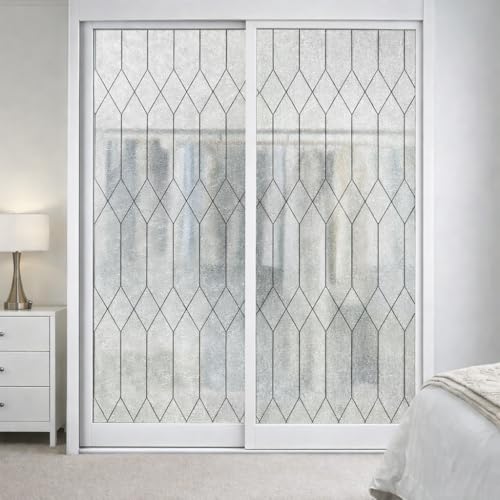 Película decorativa esmerilada para puertas espejo 17.5" x 197" miniatura 1