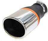 Kompatibel mit VW Endrohr Auspuff Blende Auspuffrohr Chrom Auspuffendrohr Universell Schalldampf Endstück Endrohrblende Sportauspuff Optik Tuning