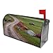 Colorful Mountains and Fields Mailbox Cover for Outdoor Decor Magnetic Strips Unique and Practical Design for All Seasons 25.5x21 in