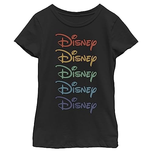 T-shirt Disney fille rainbow noir XS pour éviter la décoloration au lavage