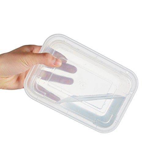 Nutribox [40 Value Pack] Single One Compartment 24 Oz Meal Prep Plastic Food Storage Containers - Bpa Free Reusable Lunch Bento Box With Lids - Spill Proof,Microwave, Dishwasher And Freezer Safe #TOP3