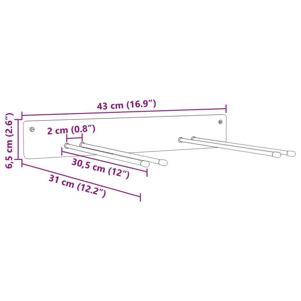 8er Set Gerätehalter Wandmontage, Werkzeughalter aus Stahl schwarz, platzsparende Wandhalterung für Garten, Garage und Werkstatt