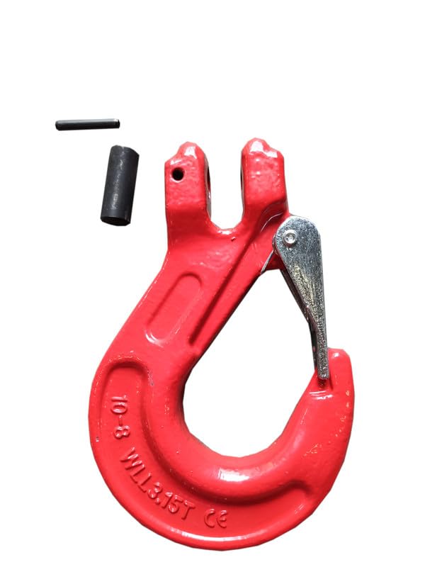 Catena di Sollevamento a 1 Braccio 6mm x 1m - Catena di Ancoraggio ad Alta Resistenza - Catena di gru Robusta Classe 8 con Gancio a Forcella