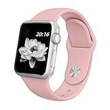 top4cus Apple Watch Band 38mm Soft Silicone Replacement Sport Strap iWatch Band for Apple Watch 38mm Model - Small/Medium - Vintage Rose