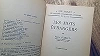 Les Mots Etrangers B00411IR3G Book Cover