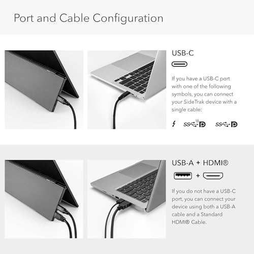 Image of SideTrak Solo Pro 13 inch Touchscreen Portable Monitor for Laptop | 1080p LED Small Laptop Screen Extender with Kickstand | 10ms Response, 60Hz Refresh Rate | USB-C, Mini-HD | 1.6 lbs - 6 Pack