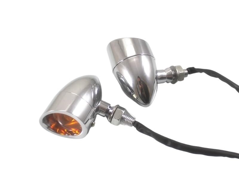 Clignotants De Moto Vintage En Métal Accessoires 12V Lampe Halogène Rénovée