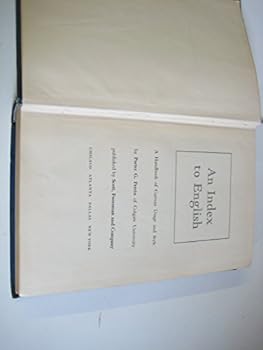 Hardcover An Index to English: A Handbook of Current Usage and Style Book