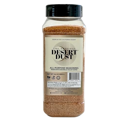 Desert Dust All-Purpose Seasoning – Smoky, Earthy &amp; Sweet with Organic Date Sugar | Versatile Rub for Steak, Chicken, Fish, Veggies &amp; More | Gourmet BBQ &amp; Grilling Spice Blend (24oz, Original)
