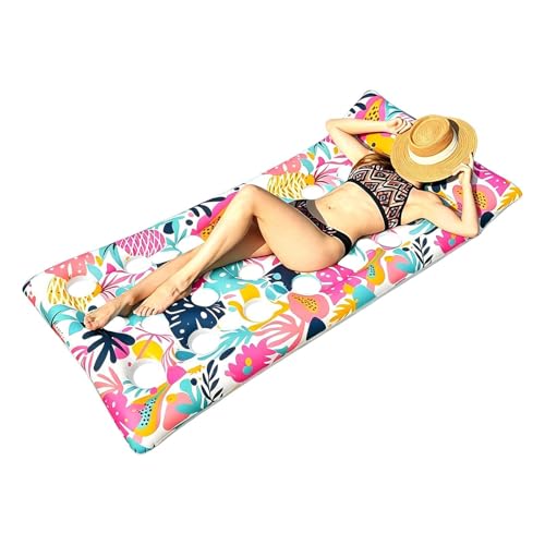 Lit radeau tropical pour bronzage et farniente sur la plage cet été