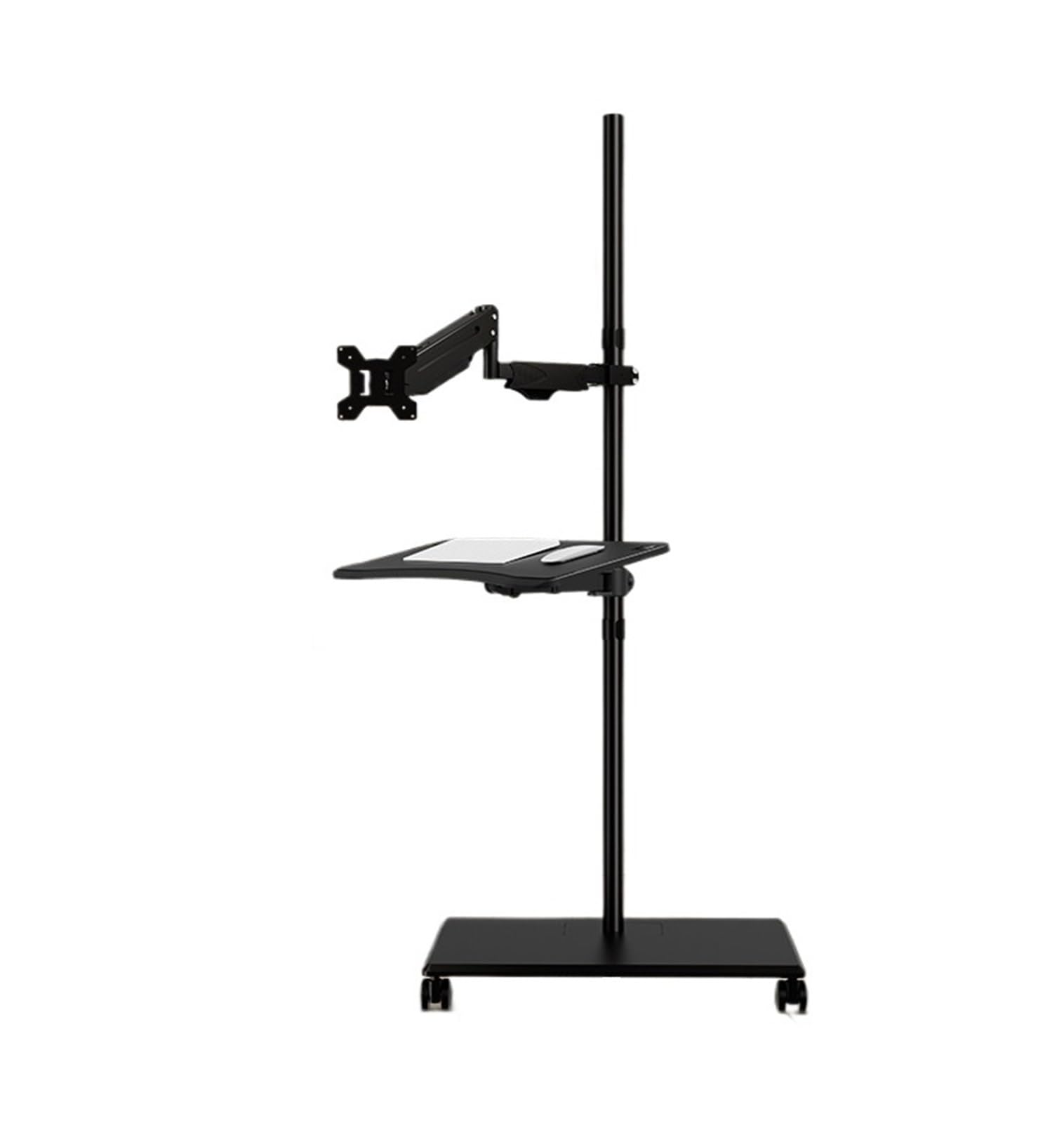 Ikpgbzxm One Color Floor-Standing Monitor Stand With Pneumatic Cantilever, Height Adjustable(Singlescreenairpressurearm)