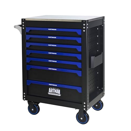 Rolling 7-Drawer Stainless Steel Tool Cart
