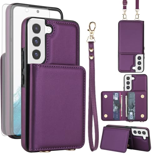 Protégez votre Samsung S22 Plus du piratage avec cet étui portefeuille RFID et verre trempé
