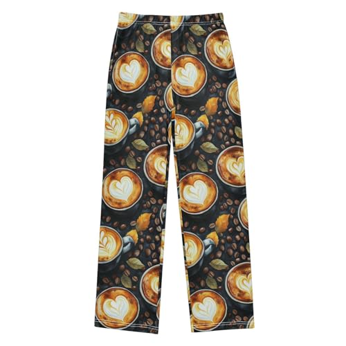 Pajama Bottoms, Pajamas Long Pant Coffee Latte Lounge Wear Casual Sleep Pants Soft Pjs Sleepwear
