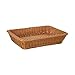 Hzonder Poly Wiklinowy Chleb Kosz Imitacja Rattan Woven Tabletop Food Fruit Warzywa Służb koszyka Restauracja serwująca Brown,XL