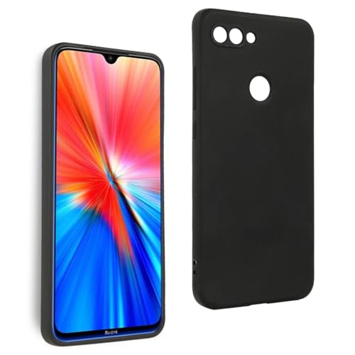 REY Cover in Gel TPU Nera per XIAOMI Mi 8X - Mi 8 Lite, Ultra Sottile 0,33 mm, Morbido Flessibile, Custodia Silicone