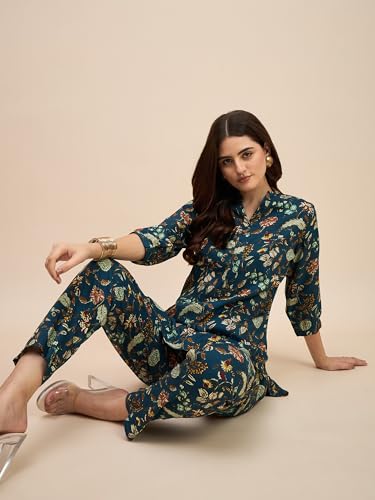 Image of Truvon Fashions Women's Co-Ords Set, Kurta and Pant Set