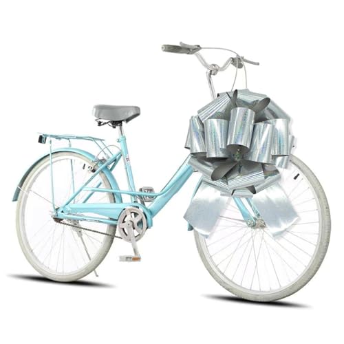 Image of 1Pcs 14 Inch Giant Large Pull Bow Big Bow,Great Gift Bows for appliances,Bikes,Table Decorations and Party Events (Metallic Silver)