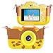 Produktbild FishOaky Kamera Kinder, 12MP HD Fotoapparat Digitalkamera Kinder, Fotokamera Camcorder 2 Zoll LCD Bildschirm / 2 Objektive/Selfie / 4X Digitaler Zoom, Weihnachten Geschenk Spielzeug Kinder (Gelb)