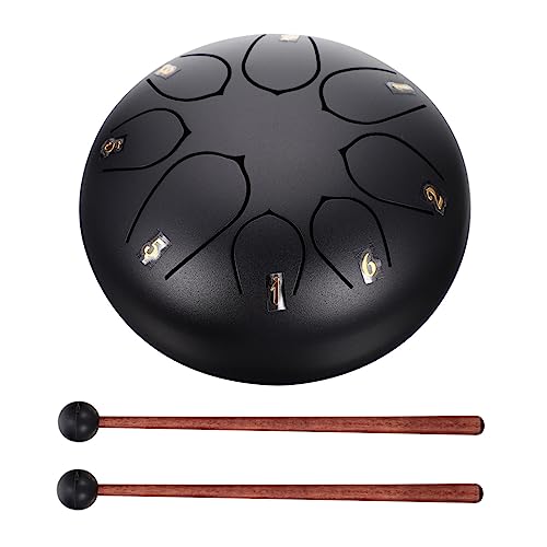 Toddmomy 6-inch Ethereal Drum Hand Drum Instrument Steel Tongue Set for Boys and Girls Adults and Yoga Practice