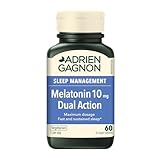 Adrien Gagnon - Melatonin 10mg, Dual Action Time Release Melatonin for Deep Sleep, Natural Sleep Aids for Adults Extra Strength, 60 Vegan Melatonin Fast Dissolve Tablets