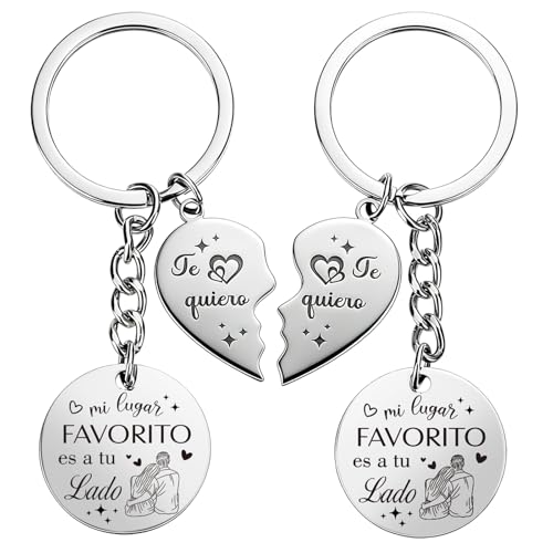 Haishell Llaveros para parejas, regalo para San Valentín para