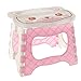 Produktbild Sharplace Babyzimmer Hocker Kinderzimemr Möbel Klapphocker Klappsitz Fußbank Klapptritt Klapphocker Falthocker aus Kunsttsoff - Rosa