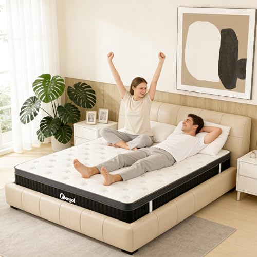 Full Mattress 12 Inch Medium Firm Hybrid Mattress Full Size in a Box, Memory Foam with Individually Pocket Springs, Pressure Relief, Motion Isolation, Cooling Sleep, CertiPUR-US Certified