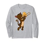 Jazz Musik Katze Posaune Musik Männer Big Band Posaune Langarmshirt
