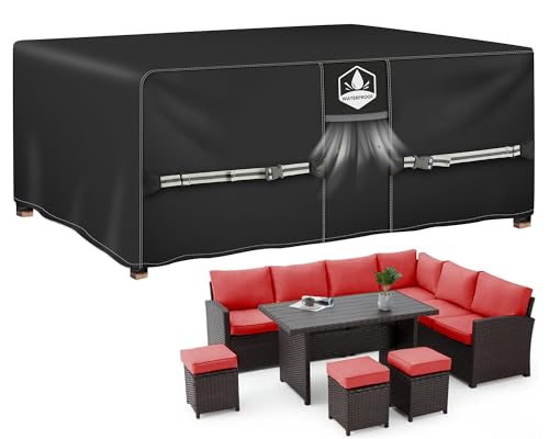 Rimwig Outdoor Garden Furniture Covers Waterproof, Heavy Duty Patio Furniture Set Cover for Outside,...