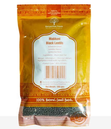 BanyanTree Foods Nero Urad Dal | Fagioli | Lenticchia nera 500g