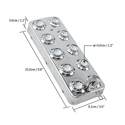 H Hukoer Mist Maker,Fogger,10 Head Ultrasonic Mist Humidifier,110V Mist Maker, Fogger Humidifier With Transformer,For Gardening And Pond Use (10 Head Ultrasonic) #TOP6