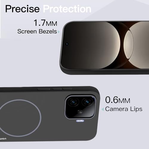Image of KARWAN️ Magnetic Wireless Ultra Slim-Fit Back Case Cover for IQOO NEO 10R / Z9 5G / Z9 Turbo |Hard PC Case Cover| Ultra-Thin & Light Weight with [Ultra Premium Feel] Case (6.78 inch) (Black)