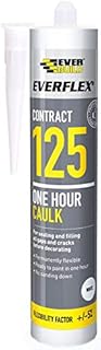 Everbuild Everflex 125 One Hour Caulk | Permanently Flexible for Sealing and Filling Gaps and Cracks before Decorating - White - 300 ml
