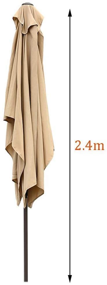 Parasol rectangulaire de jardin inclinable à manivelle pour bloquer le soleil sur la terrasse - 6