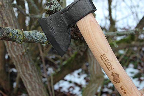 Bison Jägerbeil 1879, 500g, 330 mm, natur, Handbeil für Forst- und Gartenarbeiten