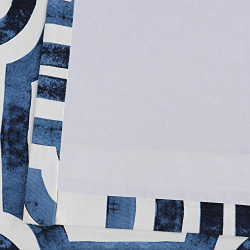 HPD Half Price Drapes Geometric Printed Curtains 96 Inches Long Luxury Cotton Curtains (1 Panel) Room Darkening Window Curtains for Bedroom & Living Room, 50W x 96L, Mecca Geometric Blue by HPD Half Price Drapes - Image 6