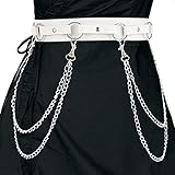 Obmyec Punk Leather Body Chain Gothic Waist Belt Chains Layered Harness Nightclub Prom Body Accessor