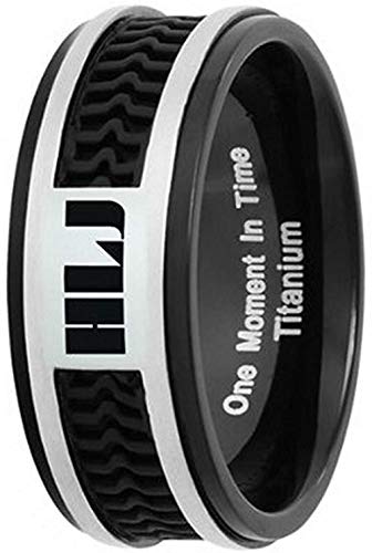 J120S - Spanish HLJ CTR Ring "Elements" Black Titanium with Rubber Inlay Designer inspired silver jewelry modern exclusive2