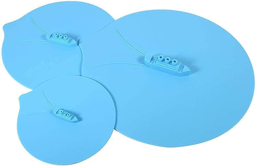3 tapas de silicona reutilizables para tazón, tapas de silicona reutilizables para alimentos, recipiente, taza, taza, tarro, lata, almacenamiento de