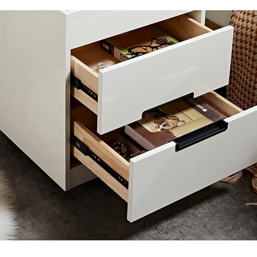 Commode lignes épurées pour un espace optimisé et table de chevet réglable