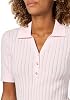 Polo suéter Tommy Hilfiger de manga corta en algodón con punto calado y cuello V para mujer 6