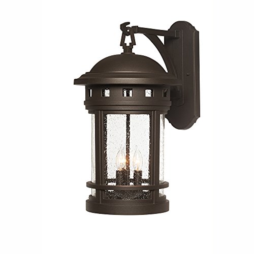 Designers Fountain 2391-ORB Sedona Outdoor Wall Lantern Sconce, Black