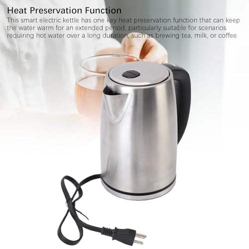 Hervidor eléctrico de acero inoxidable Aramox 1.7L con pantalla temperatura miniatura 5