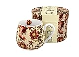 Becher 430 ml, aus hochwertigem New Bone China Porzellan, es zeichnet sich durch eine Die Linie gekennzeichnet durch eine natürliche cremeweiße Farbe mit zartem Glanz und außergewöhnlicher Festigkeit und Haltbarkeit, wobei Leichtigkeit und Finesse erhalten bleiben. Die Linie ist mit einem Motiv aus dicht bemalten Blumen in gedeckten Farben auf einem hellrosa Hintergrund verziert.