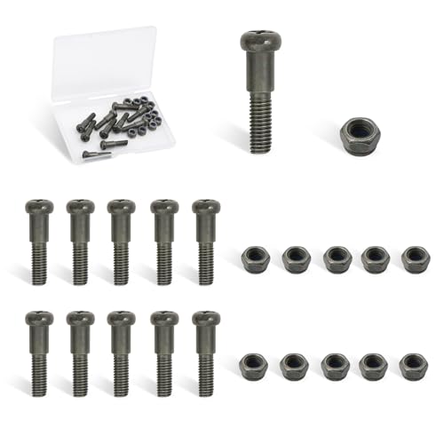 GOFIRA Motorcycle Handlebar Lever Pivot Bolt in Low Carbon Steel Material,M8 Flat Phillips Head,M6 Threading,Overall Lenght 22mm,Compatible with Motorcycle Combination Switch,Pack of 10