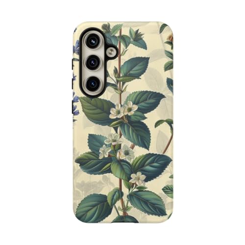 Coque rigide Samsung S24 vintage botanique herbes style nature
