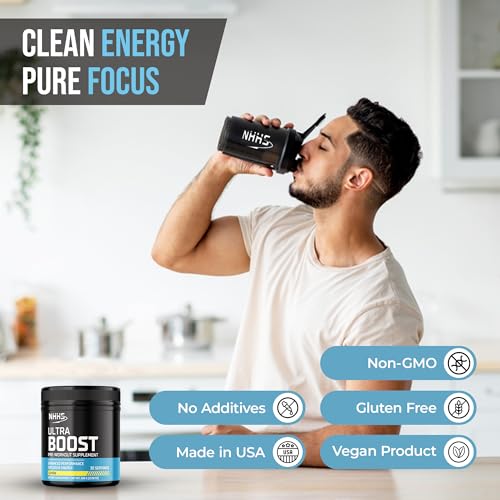 Image of Ultra Boost Pre-Workout Powder, Lemon Flavor, 300 Grams | 30 Servings, Explosive Energy & Performance Support, Vegan, Gluten-Free, Non-GMO